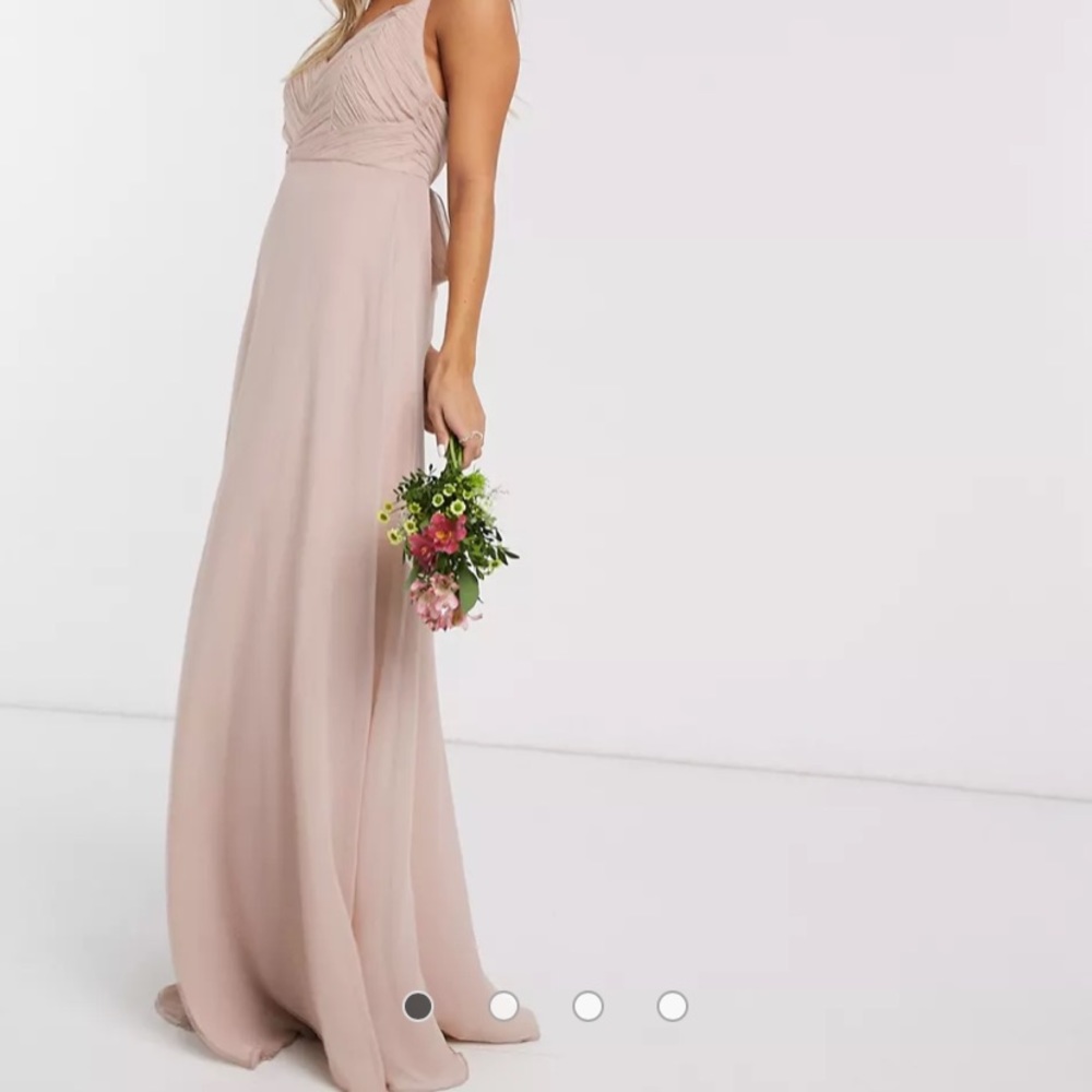 Light blush bridesmaid dress